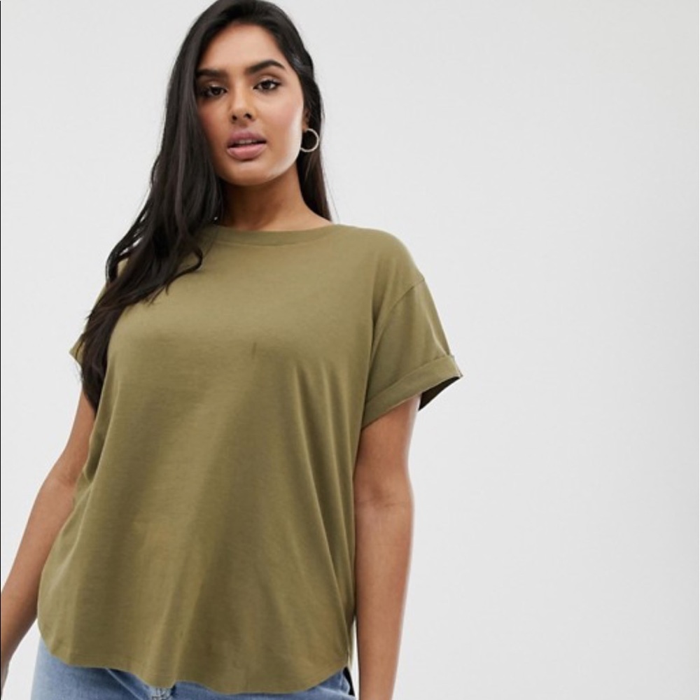 Rolled Sleeve Boyfriend Fit Tee